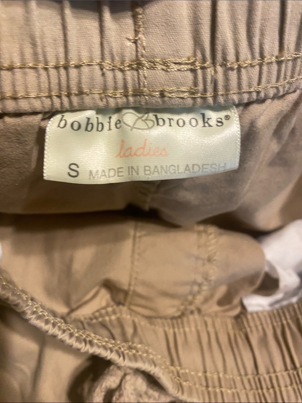 Bobbie Brooks Tan Drawstring Waist Chinos - Picture 2 of 3